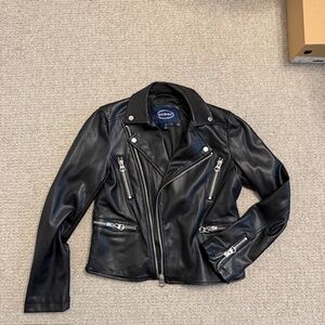 Scoop Faux leather black Moto jacket